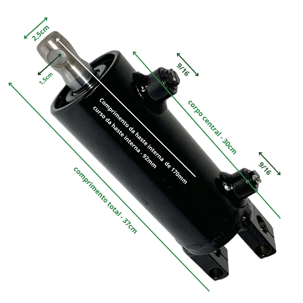 Cilindro De Direção Hidráulica Para Tratores Massey Ferguson - Imagem 2